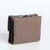Women's wallet on the button, gray color