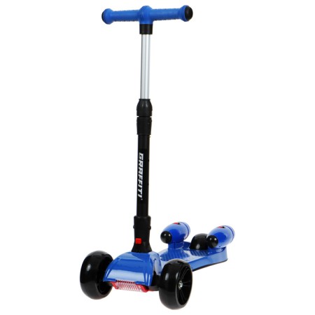 Folding scooter, light wheels PU 130/50 mm, ABEC 7, black color-1