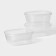 A set of food shares, 3 pcs, 500 ml, rectangular, transparent