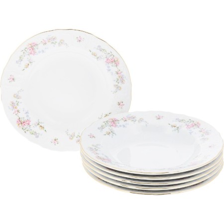 Deep plate Bernadotte, decor "Wild rose, gold layer", 23 cm