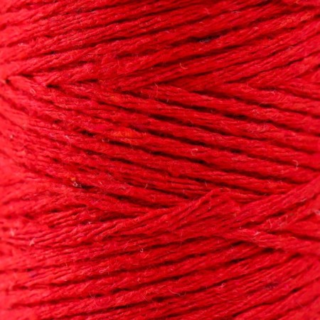Knitting cord 100% cotton, width 1mm 100m 80g "red" 10x4.2x4.2 cm-2