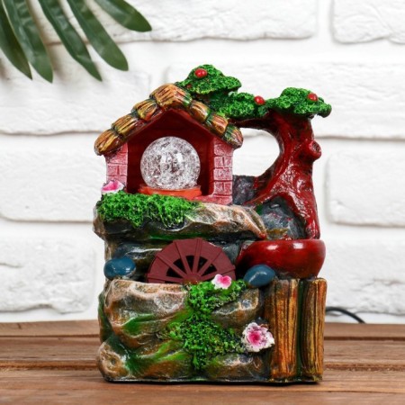 Fountain "House in the Forest" 11x14x18 cm (with backlight)