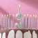Set of candles number "3" + classic, silver, 10 cm