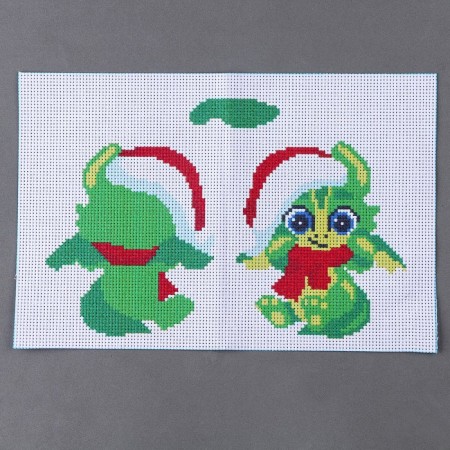 Cross-stitch. Toy "Dragon in a scarf"-3