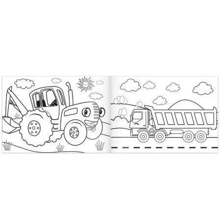 Set of coloring "Blue Tractor", 4 pcs. 12 p.-4