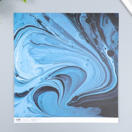 Scrapbooking paper bilateral "paint stains" density 180 g 30.5x32 cm-3