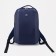 Youth backpack from textiles, mounting for a suitcase, blue color