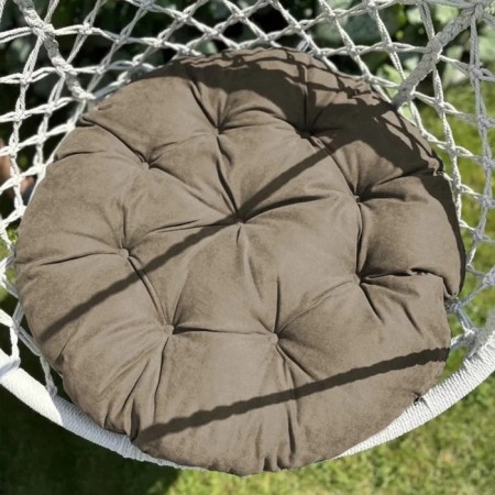 Pillow for swing "Tina", diameter 60 cm, dark beige color-2