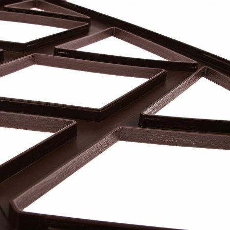 Decorative fence, 35 × 232 cm, 4 sections, plastic, brown, Modern, Greengo-9