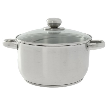 Slavic pan, 4 l, d = 22 cm, capsule, glass cover, with a heat distribution layer