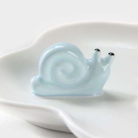 Coffee steam ceramic “cloud”, 3 objects: mug, saucer 21 × 15 cm, spoon h = 13 cm, white color-3