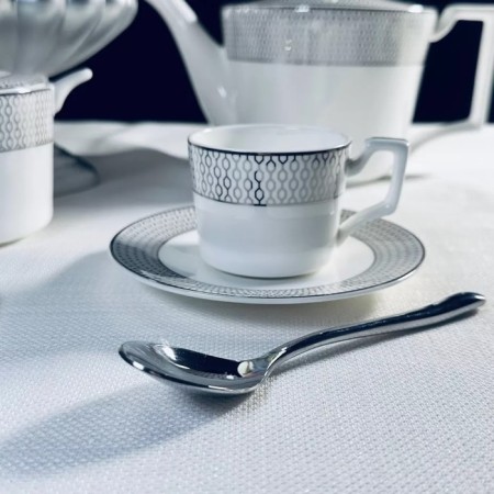 Coffee set of Lenardi "Seville Silver", 12 items