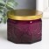 Bank for candles glass with a lid "Flower" violet, polyhedron 5x7x7 cm, mix