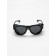 Sunny glasses Round, UV 400, leather curtains, pipe 14.1 cm, width 12.1 cm, lens 5.2 x 5 cm, Cher