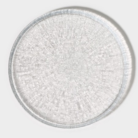 Glass dessert plate with the side "Nuuk", D = 21 cm