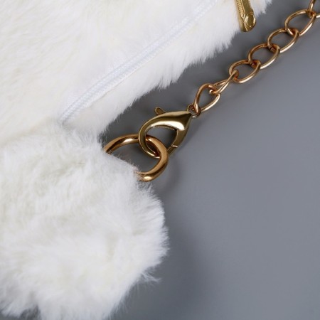 Plush "Bear" bag, white color-3