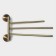 Towel holder, 3 knitting needles Stölz Bacic series Bronze, bronze color