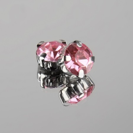 Rhinestones are sewing "circle", in the frame, d = 10 mm, 20 pcs, pink color-3