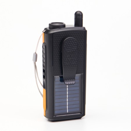 Battery Light, 1,500 mAh, radio, column, with a solar battery, orange-1