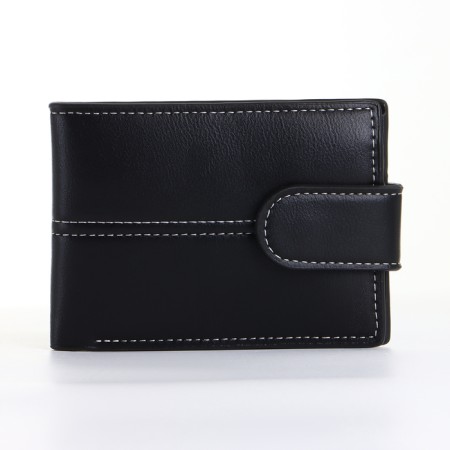 Male purse on the button, black color-2