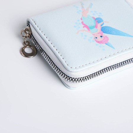 Lightning wallet, card for cards, for coins, color light blue-3