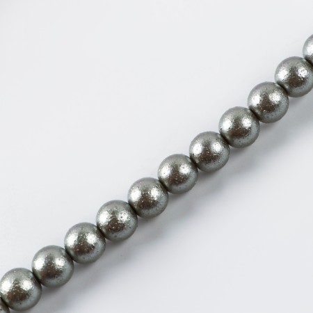Glass beads, set 78 pcs., Diameter 1 pc. - 10 mm, silver color-4