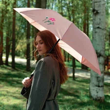 Mechanical female umbrella, 8 knitting needles, d = 95, pink minimalism-8