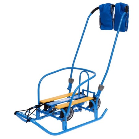 Sled "breeze 7 station wagon", with mittens, blue color-1
