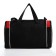 Sports bag with lightning, 3 outer pockets, long belt, black/red color