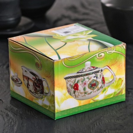 Keramic teapot “Eastern Wisdom”, 200 ml, 14 × 9.5 × 8 cm, blue color-5