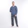 Kit (longshit, trousers) male, dark blue color, size 58