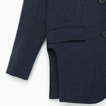 Women's jacket with side cuts MIST size 48-50, blue color-8