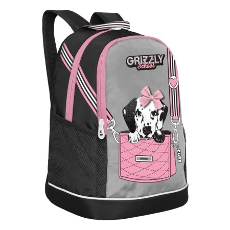 School backpack, 38 x 28 x 18 cm, Grizzly 363, ergonomic back, pink RG-363-2_1