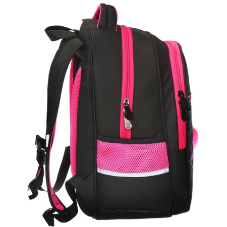 School backpack, 40 x 33 x 19 cm, ergonomic back, Stavia "anime", black/purple-3