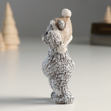 Souvenir Polystone "Bear in a head-header, stands" Gray mix 4.5x4x10.5 cm-6
