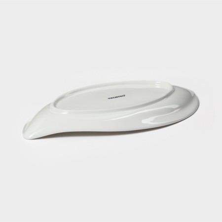 Porcelain dish Magistro "Rook", 27 × 14.5 cm, white color-3