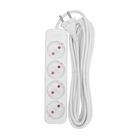 Extension cord Standard 4 nests, 5m, 2x1.0mm², b/s, white rexant
