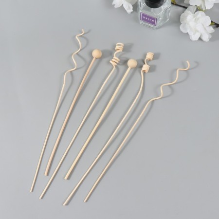 Sticks for aromadiffusor from the rattan "spirals and balls" set 6 pcs