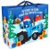 New Year. Gift package, 40x49x19 cm, packaging, blue tractor
