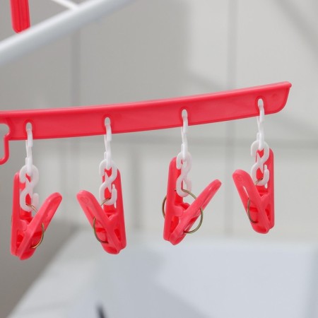 Sushilka for linen suspension shade, 8 clothespins, 29 cm, color mix-3