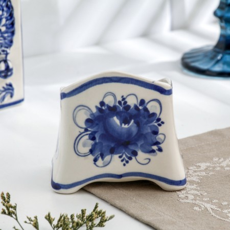 Sponge stand, 6x9 cm, gzhel, porcelain-1