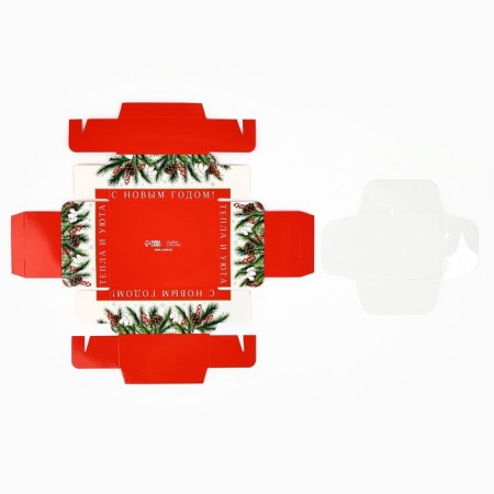 Folding box with a plastic lid "Cell and comfort", 11.5 x 9 x 4 cm, New Year-5