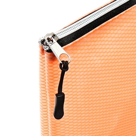A3 folder with handles, PVC, zipper from above 20mm, Devente Armor, 450x330mm, Orange-3
