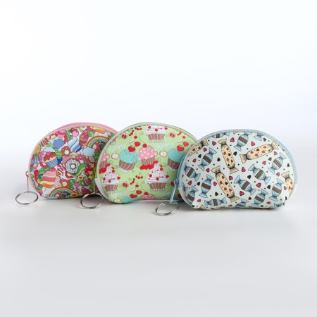 Children's wallet with a zipper, color mix