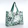 The bag is economic on the button, the color is green