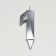 Candle in the cake "Grani + Fountain", number "1", silver metallic, 6.5 cm