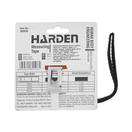 Roulette Harden 580036, with a shock -resistant rubberized body, 5m x 25mm-3