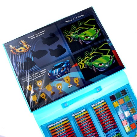 Set for creativity "Cool cars", with an easel, 208 items-8