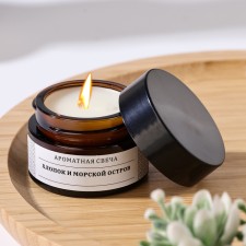 Aromatic candle in the bank 