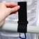Carbine for bags for a stroller, on Velcro, black/blue color
